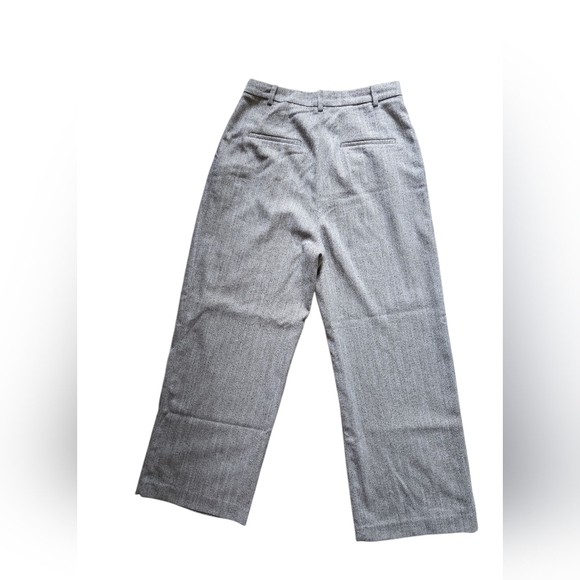 H&M Women's Classic Gray Wide-Leg Pants ~ Size 8 Work Career Academia - Picture 8 of 13